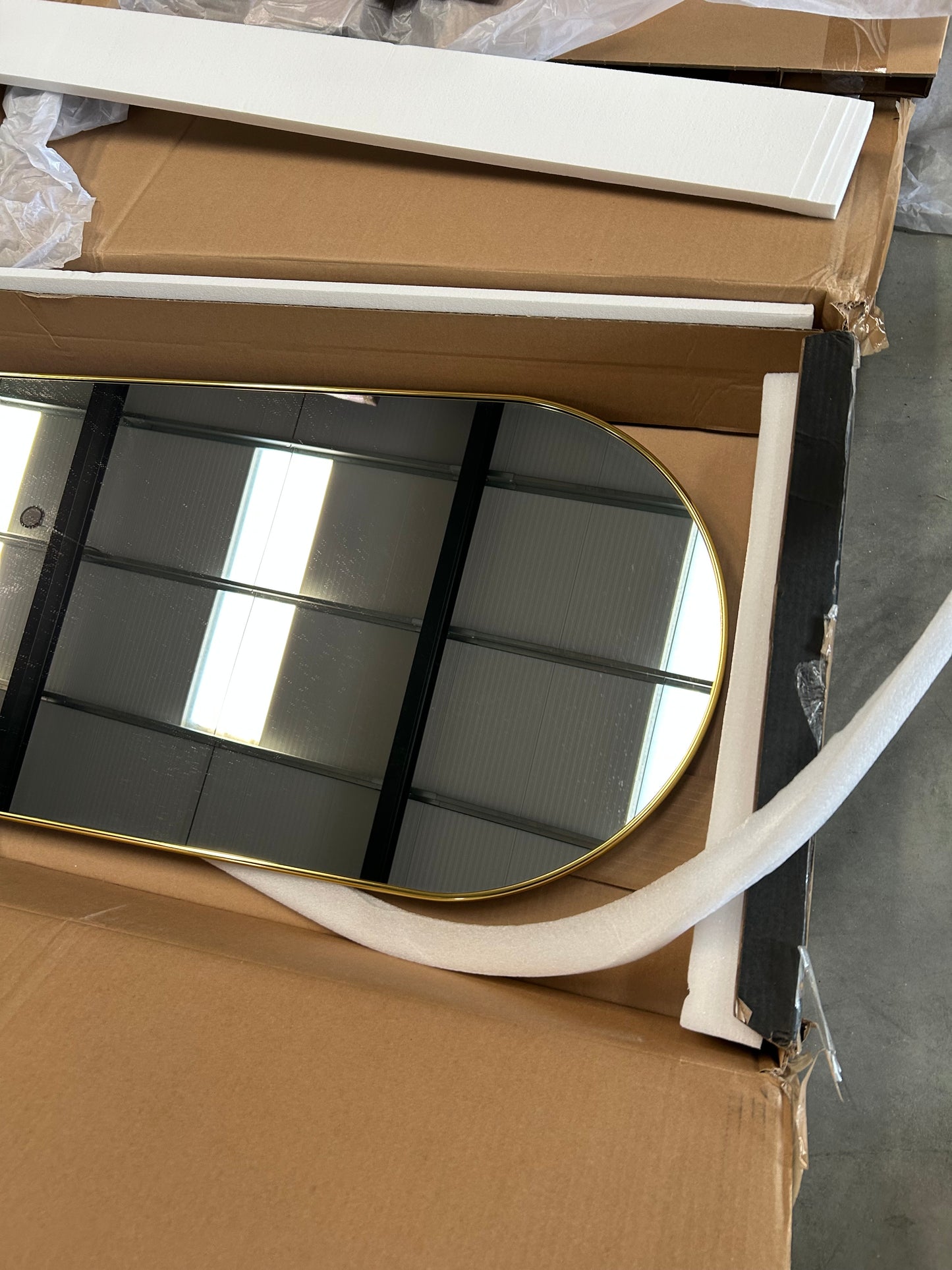 Umbra Hubba Arched Leaner / Full-Length Wall Mirror, 158 x 51cm, Brass