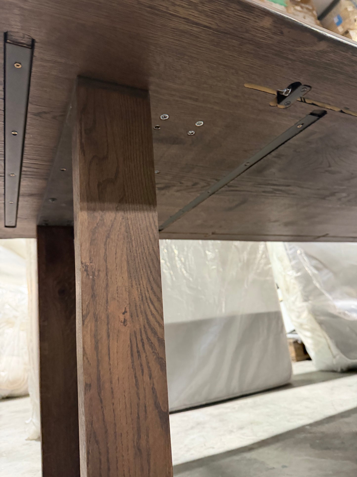 John Lewis Albury Dining Table Natural Edge Solid Oak Dark Oil 280 x 100