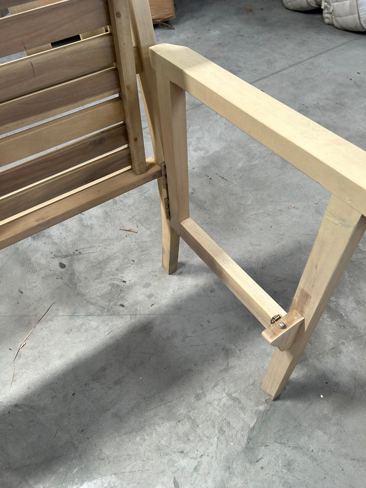John Lewis Acacia Wood Foldable 2-Seater Garden Bench, Natural