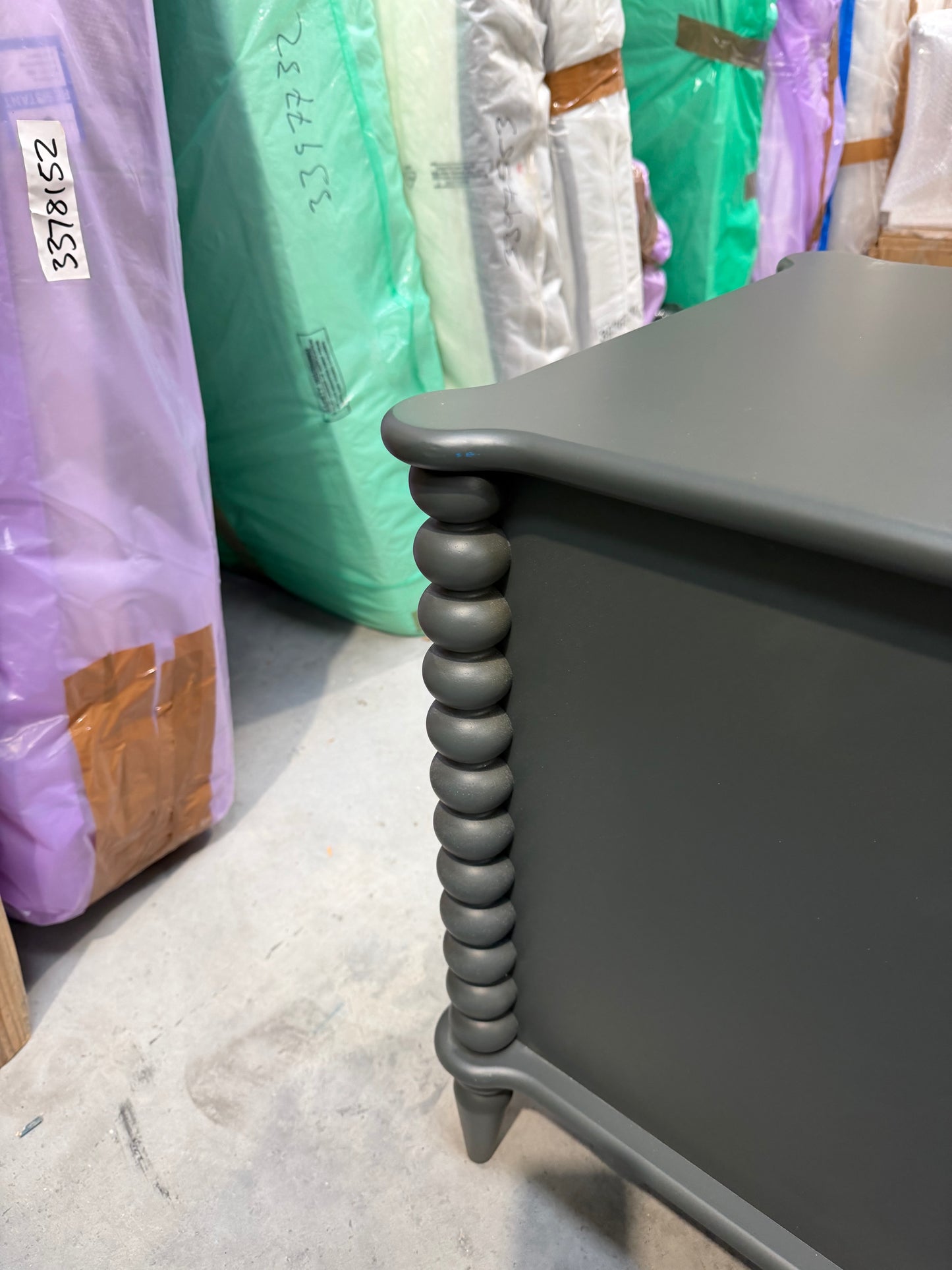 John Lewis Bobbin 2 Drawer Bedside Table Green