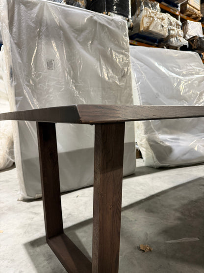 John Lewis Albury Dining Table Natural Edge Solid Oak Dark Oil 280 x 100