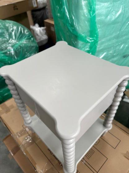 John Lewis Bobbin 1 Drawer Bedside Table Grey