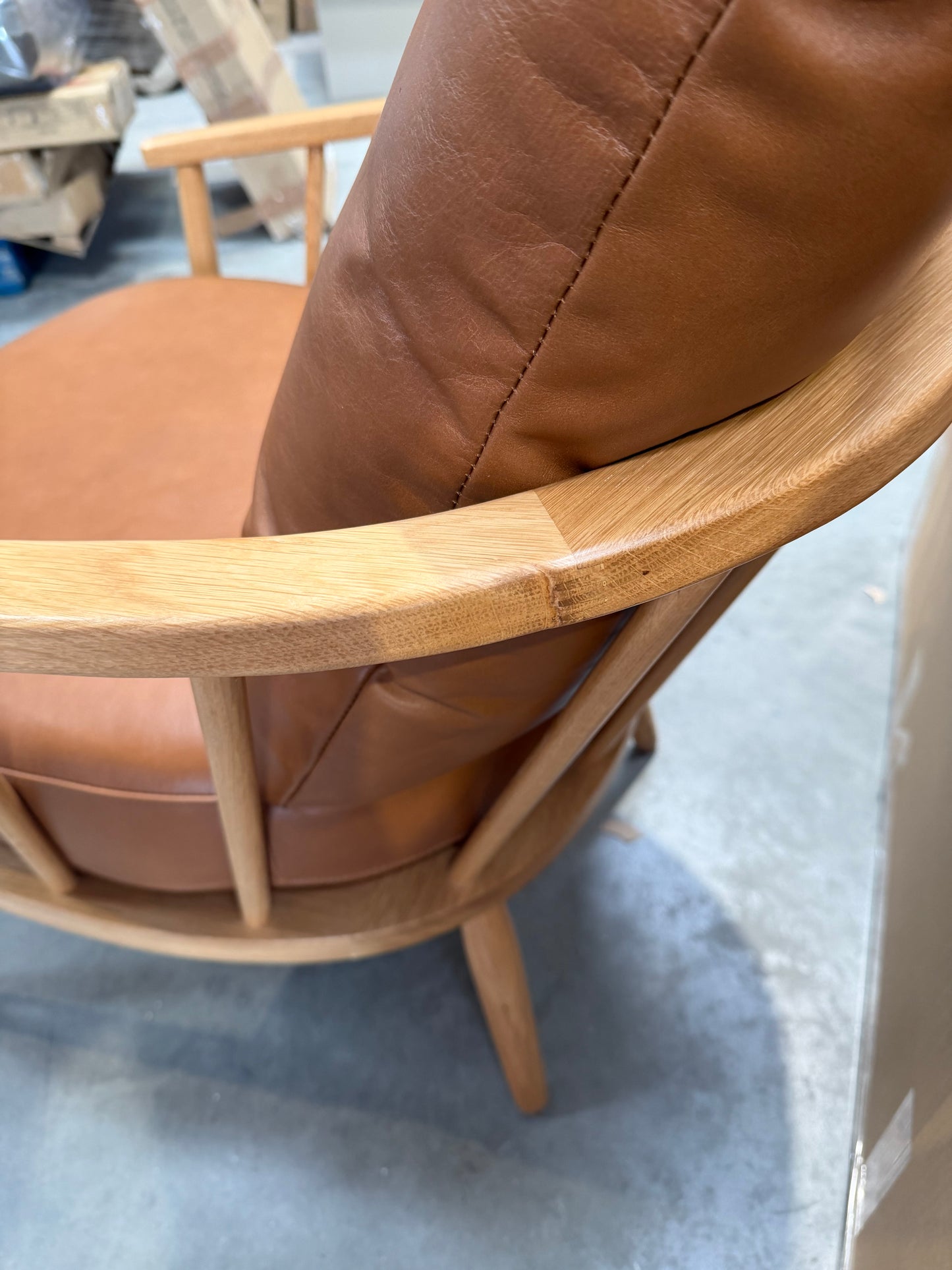 John Lewis Frome Armchair, Light Leg, Like New, Caramel