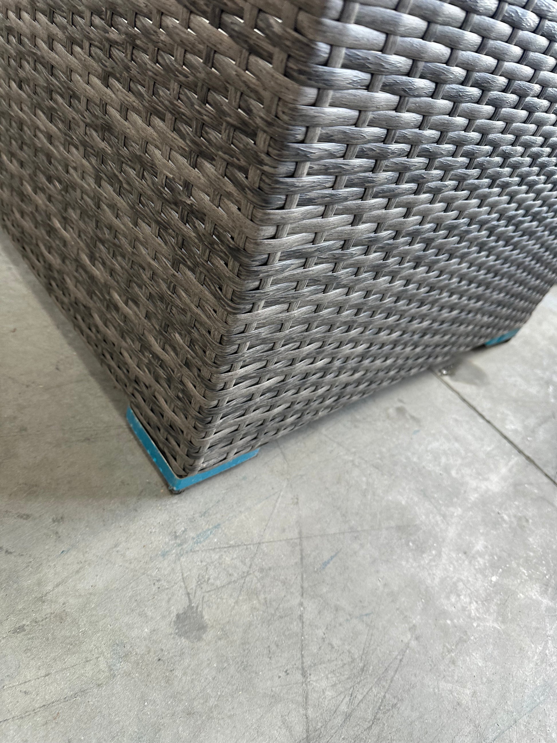 John Lewis Alora Cube 6-Seater Garden Dining Table, Sofas & Stools Set, Brown/Grey