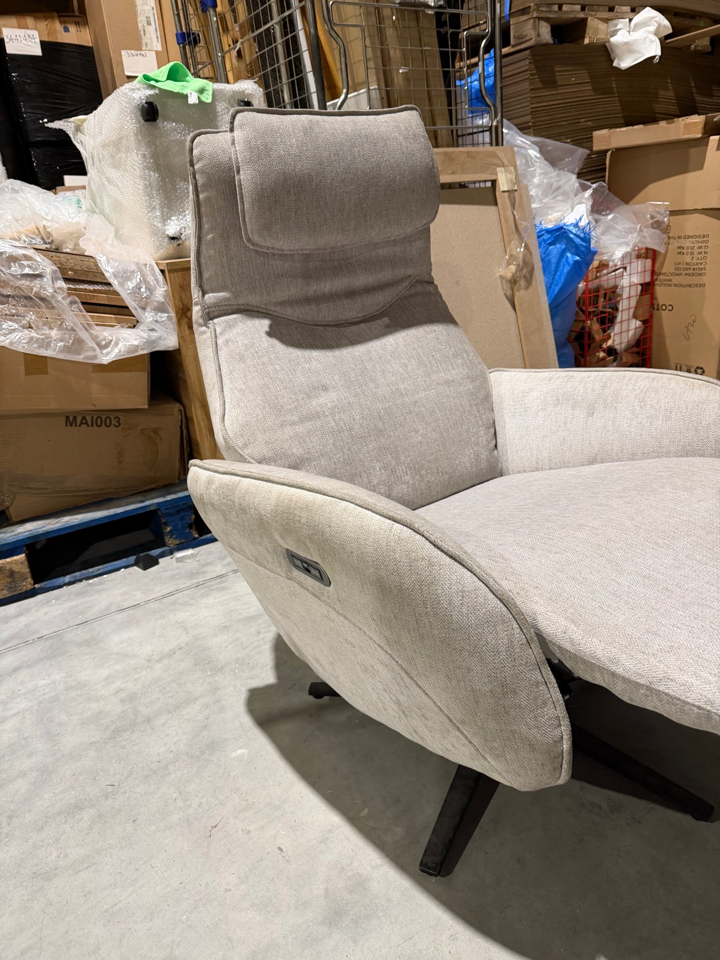 John Lewis Repose Zero Gravity Power Recliner Chair, Soft Weave Grey