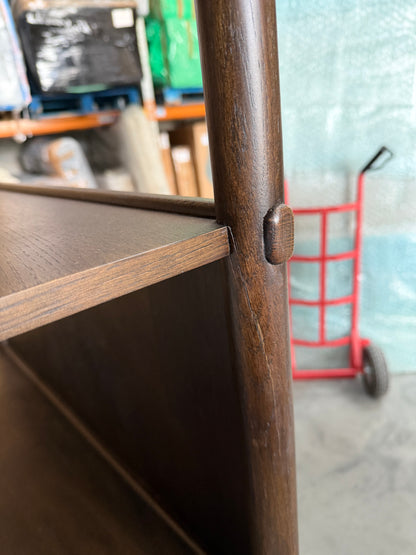 John Lewis Bellevue Oak Tall Shelving Unit, Smoked Oil