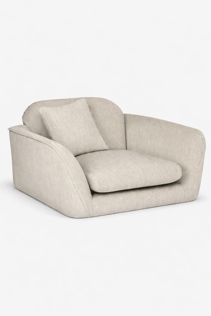 ercol John Lewis Hexton Armchair, Vintage Ash Leg, Boucle NaturaL MISSING LEGS