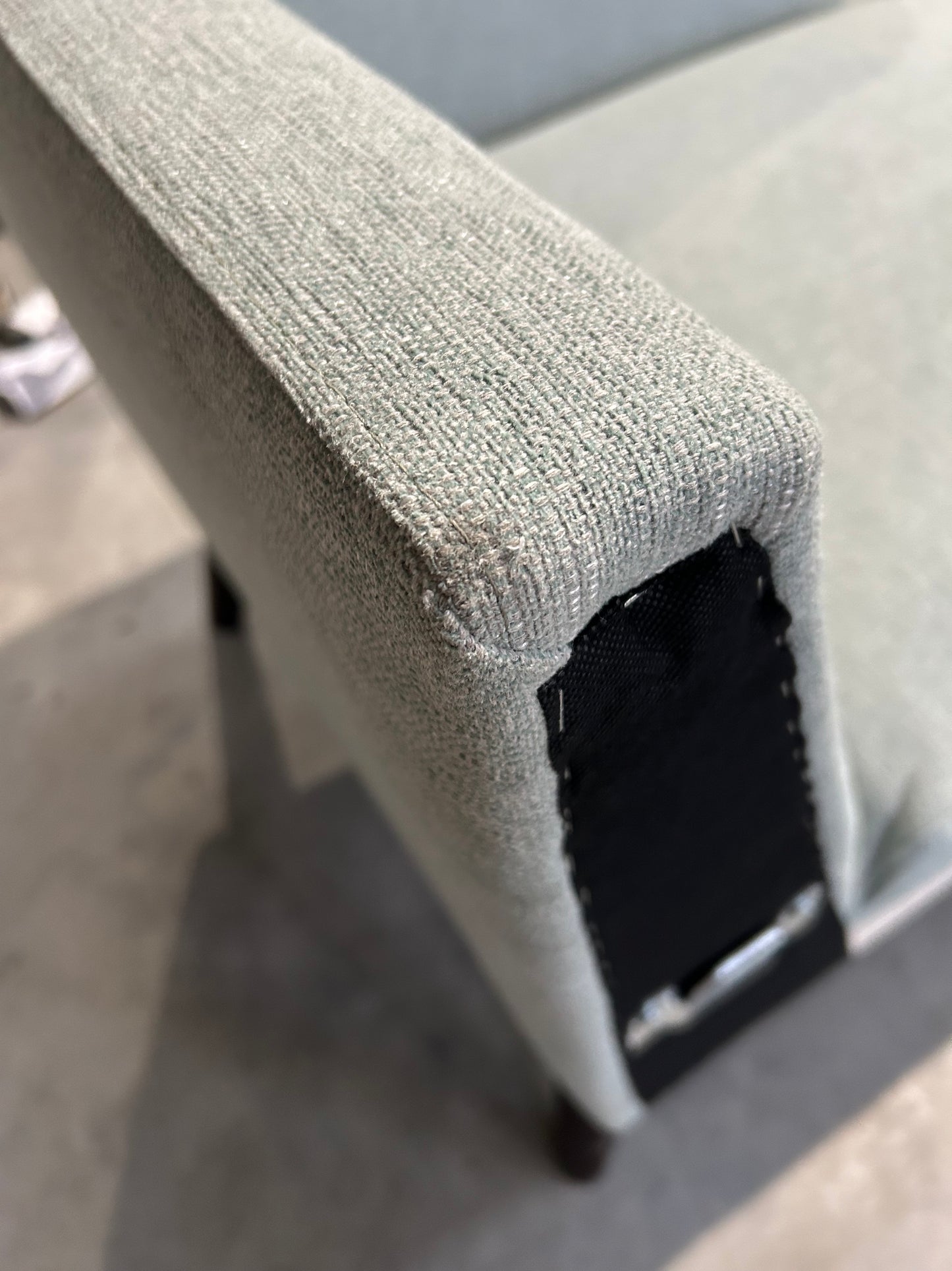 John Lewis Arlo RHF Chaise Sofa Dark Leg Duck Egg Matilda