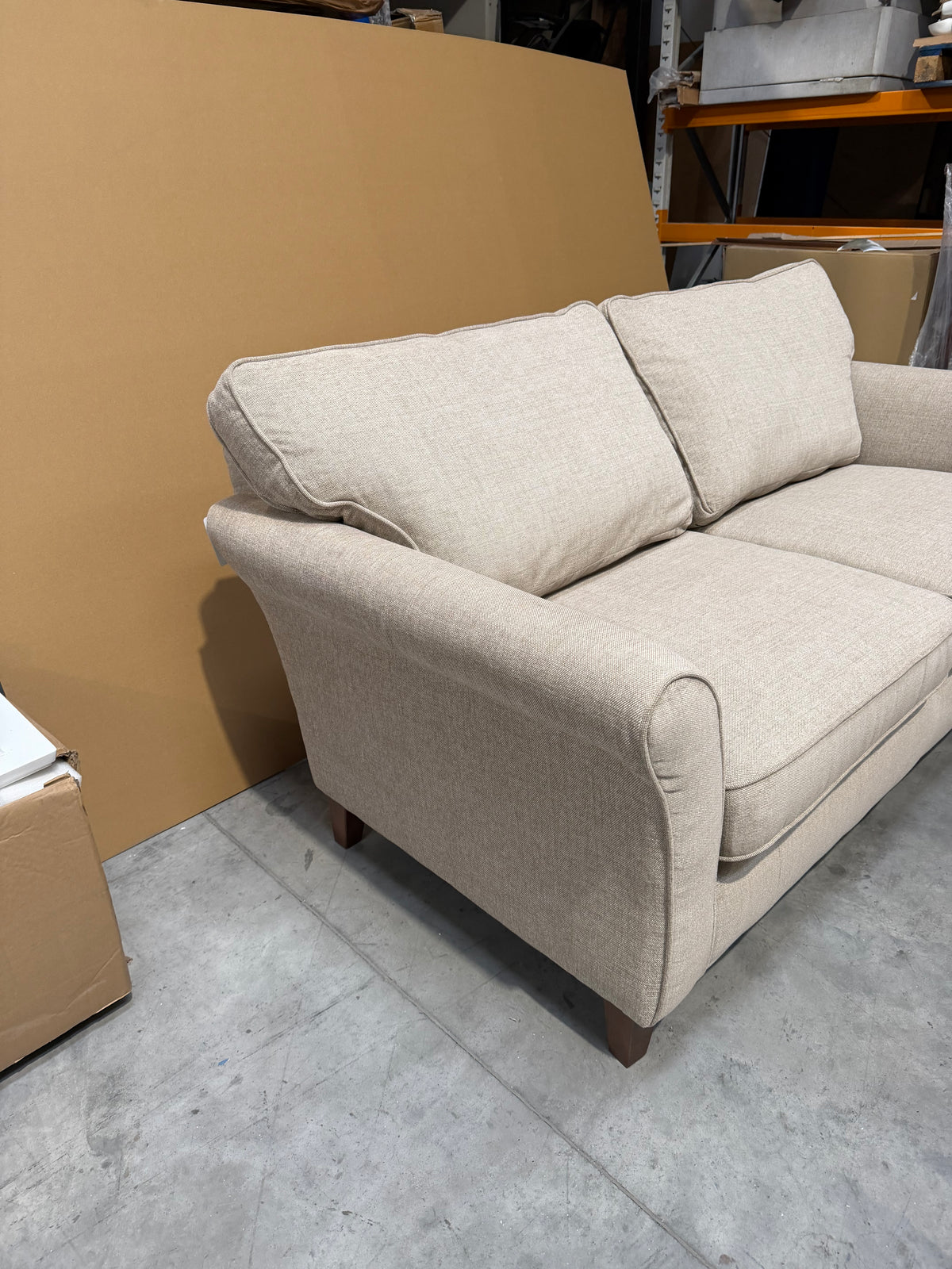 John Lewis Charlotte II Large 3 Seater Sofa Brushed Tweed Mole