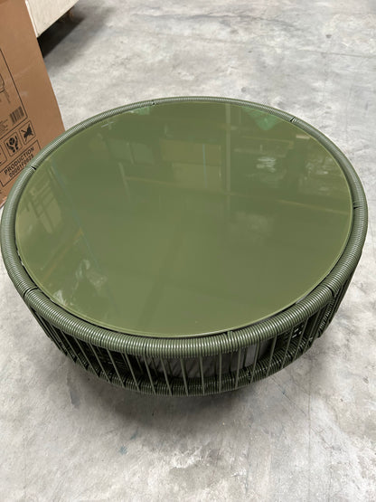 John Lewis Salsa Round Garden Coffee Table, 70cm, Avocado Green