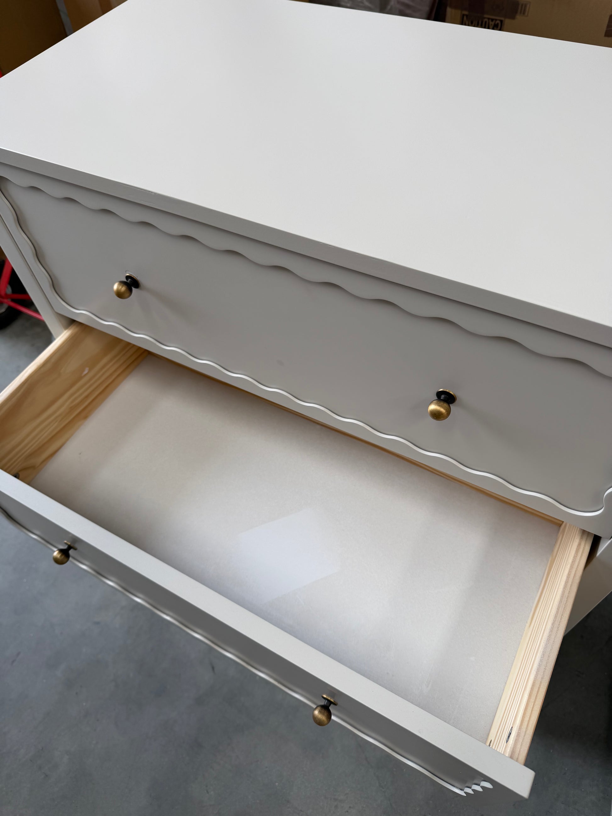 John Lewis Wave 4 Drawer Chest Greige Storage