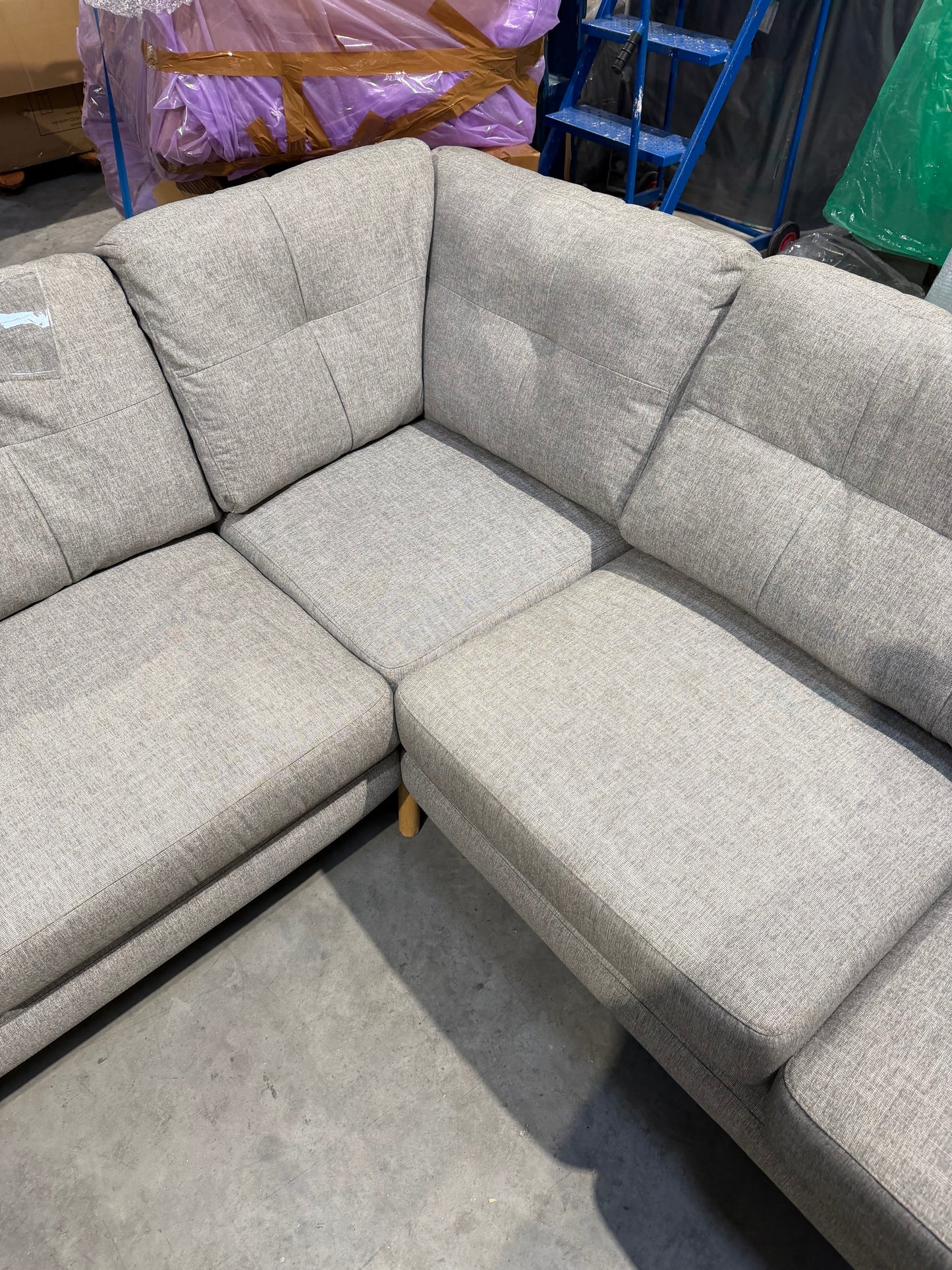 John Lewis Corner Sofa Barbican 5+ Seater Connie Grey
