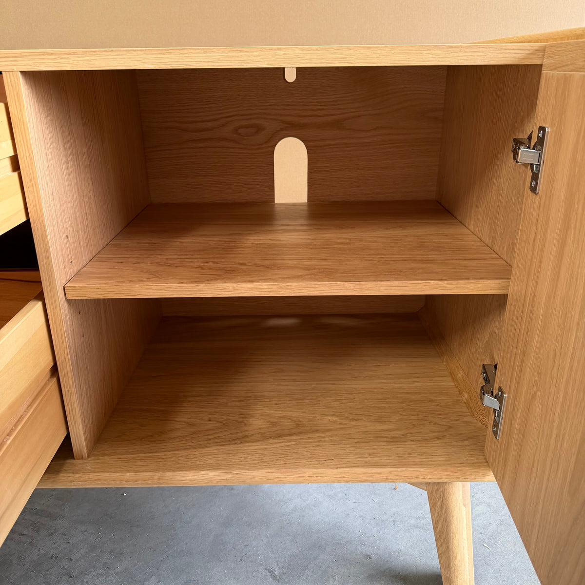 John Lewis Notch 2 Door 2 Drawer Sideboard in Oak