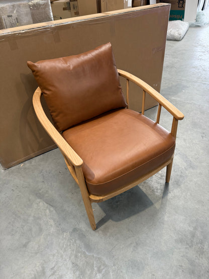 John Lewis Frome Armchair, Light Leg, Like New, Caramel
