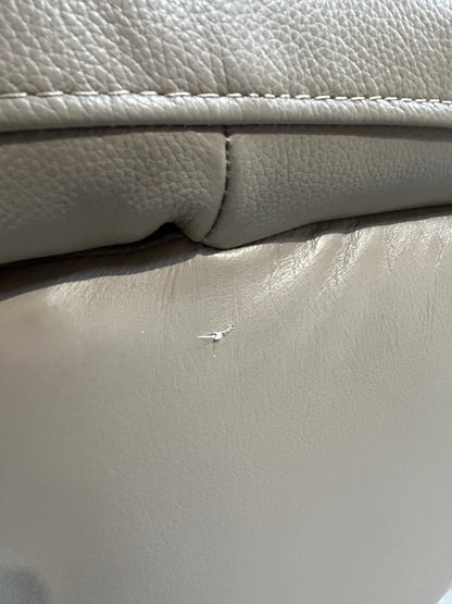 John Lewis Camden Leather Armchair, Dark Leg, Natural Putty