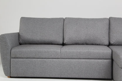 John Lewis Sofa Bed with Storage Sansa Splayed Arm in Tweed