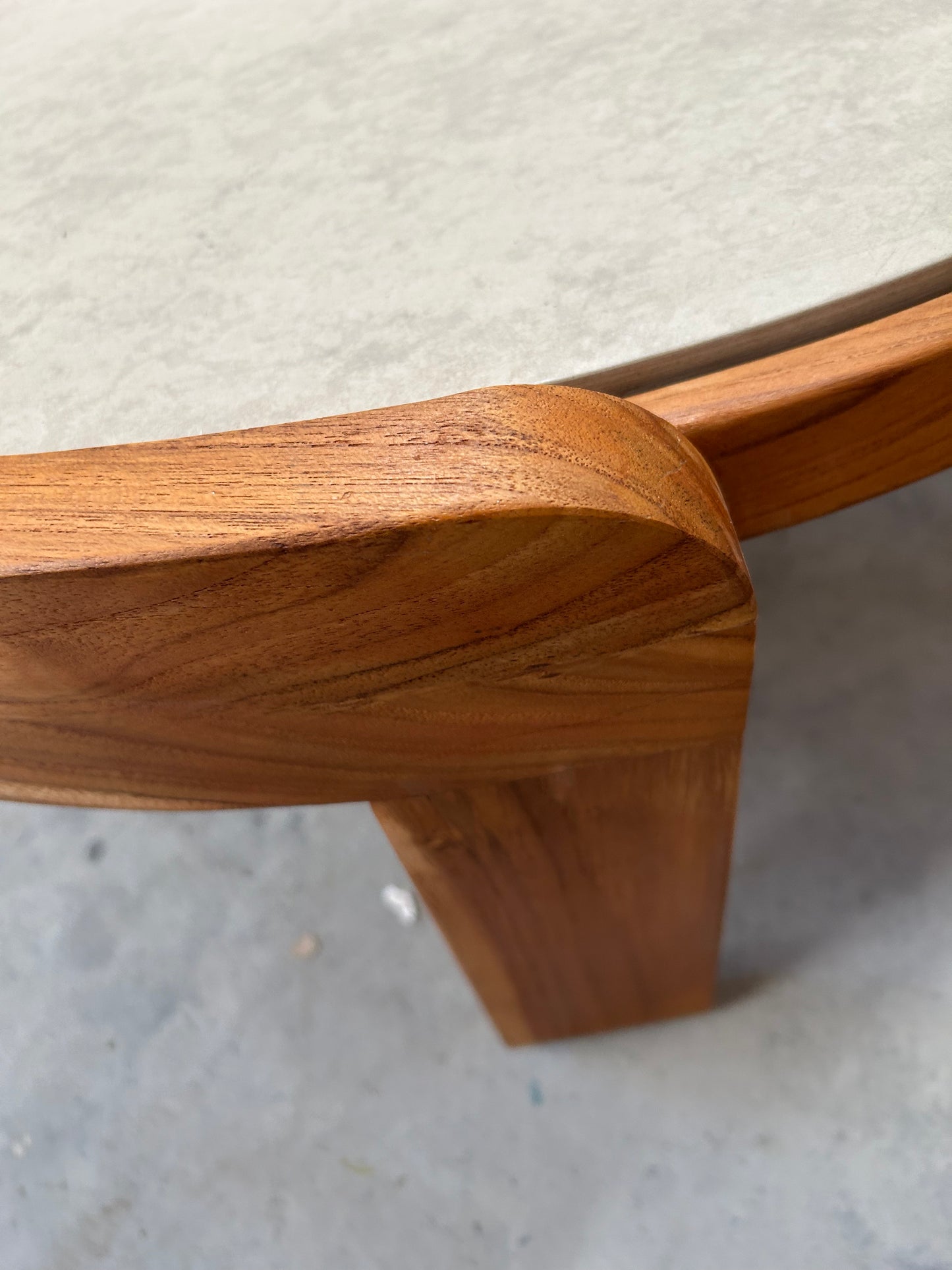 John Lewis Terra Teak Wood Round Garden Coffee Table, 90cm