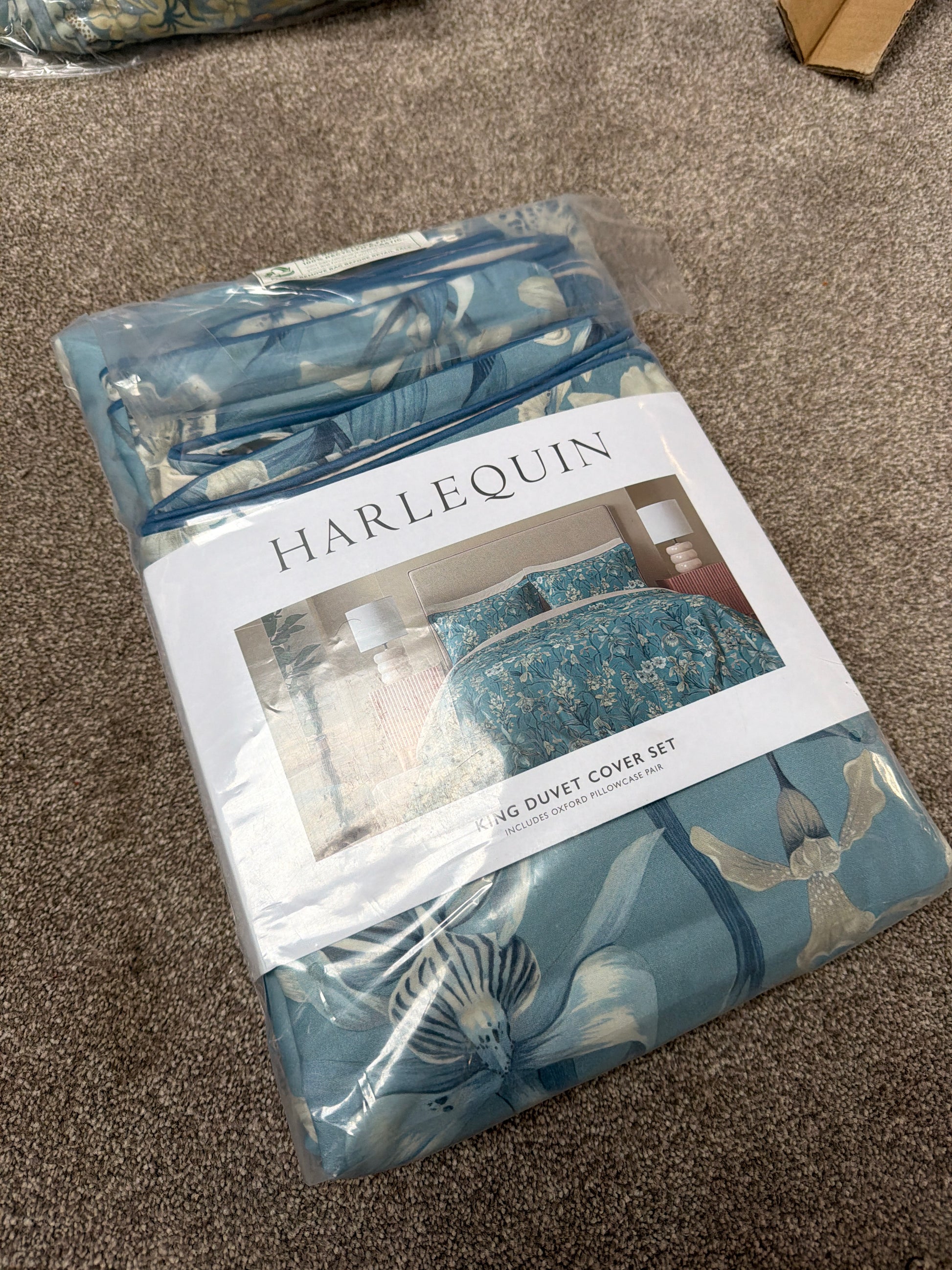 Harlequin Kalina Floral King Duvet Cover, Blue/Multi