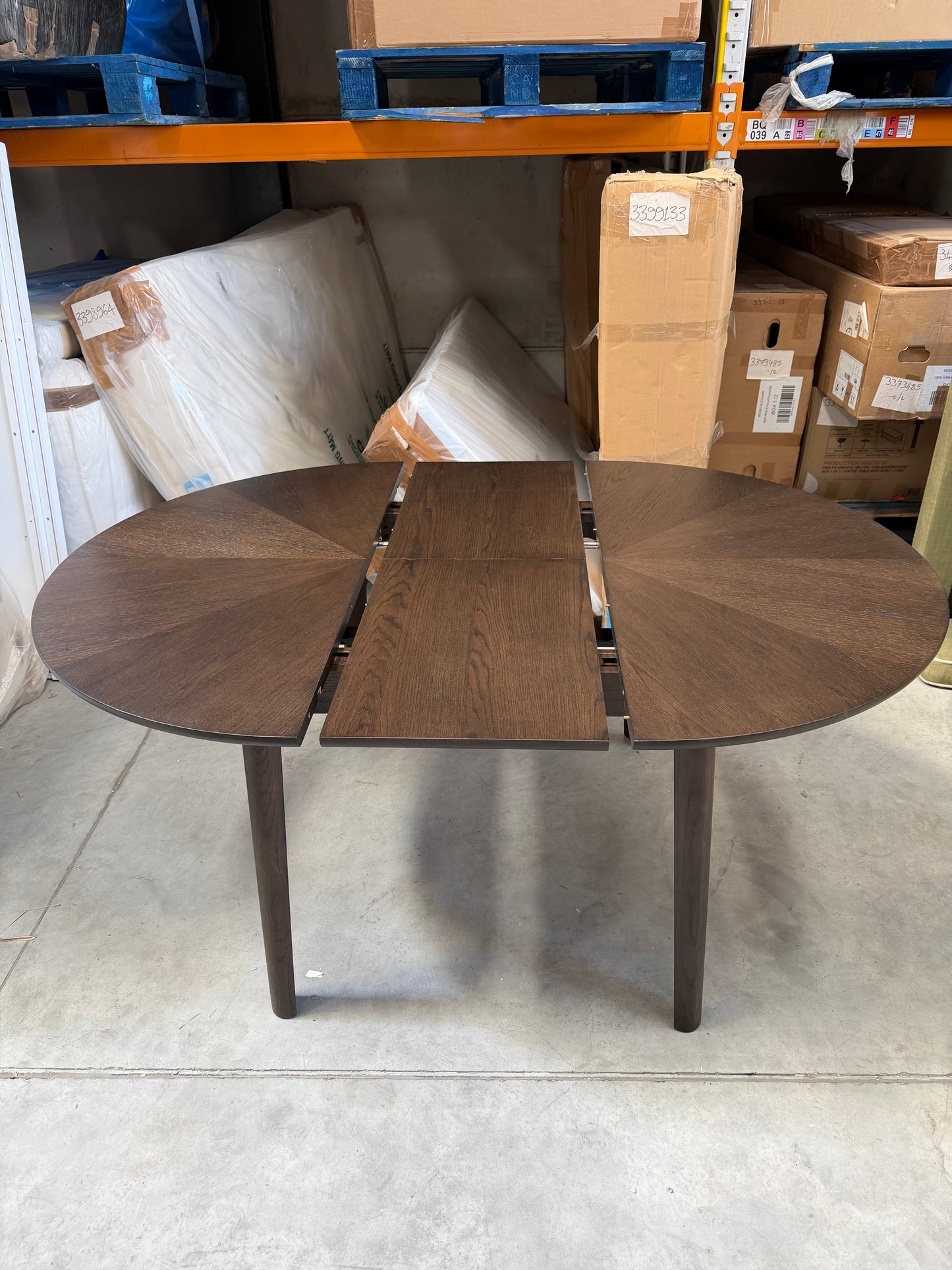 John Lewis Notch Extending 4-6 Seater Round Dining Table, Dark Stain