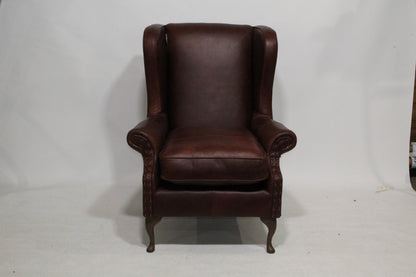 John Lewis Saddle Leather Armchair, Dark Leg, Darwin Dark Brown