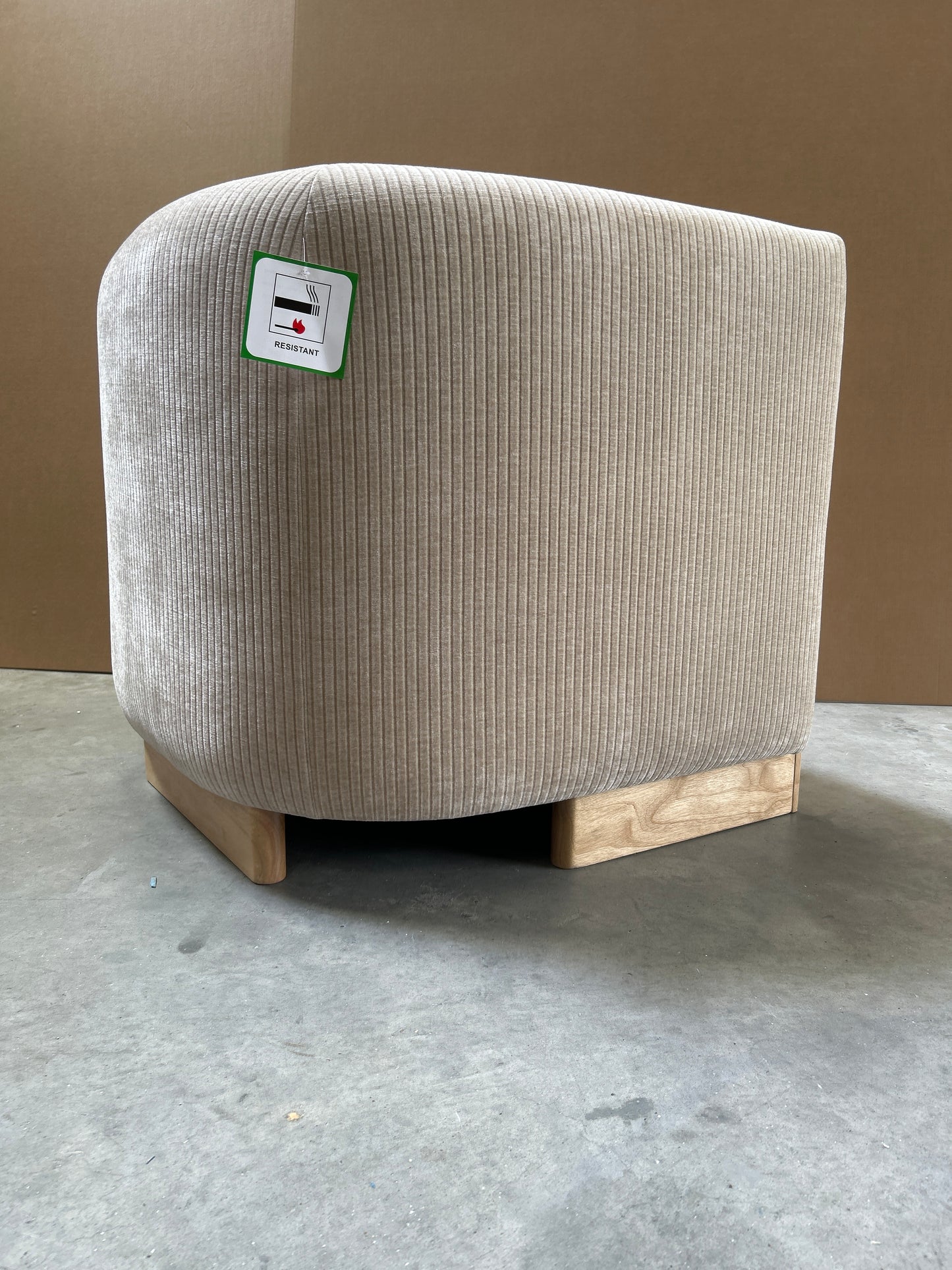 John Lewis Vila Tub Corduroy Armchair, Natural