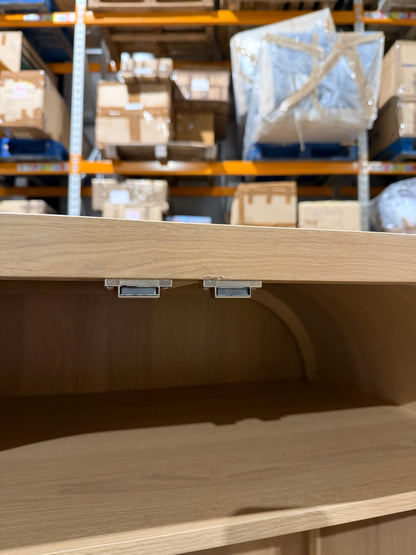 John Lewis Rattan Double Wardrobe, Oak