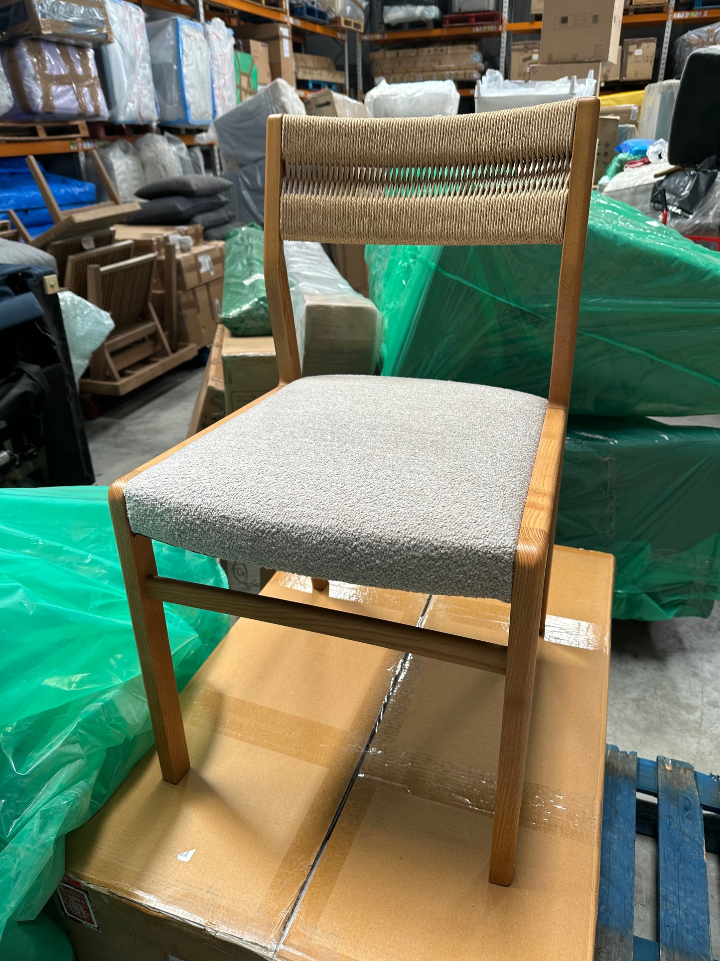 John Lewis – Wycombe Rope Chair, Cream Bouclé