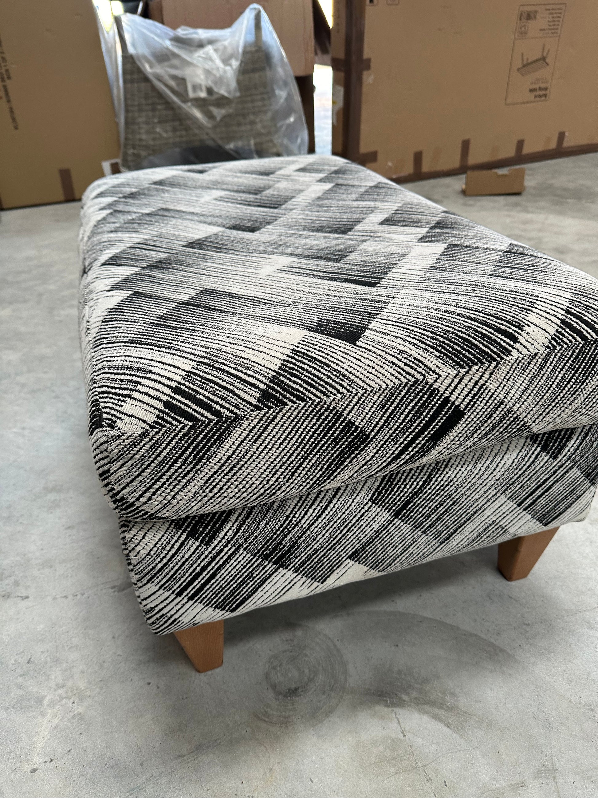 John Lewis Bailey II Footstool in a Bespoke Fabric Pattern