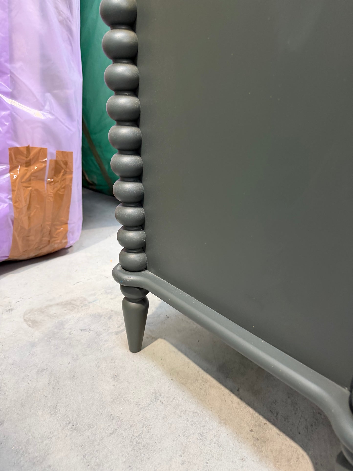 John Lewis Bobbin 2 Drawer Bedside Table Green