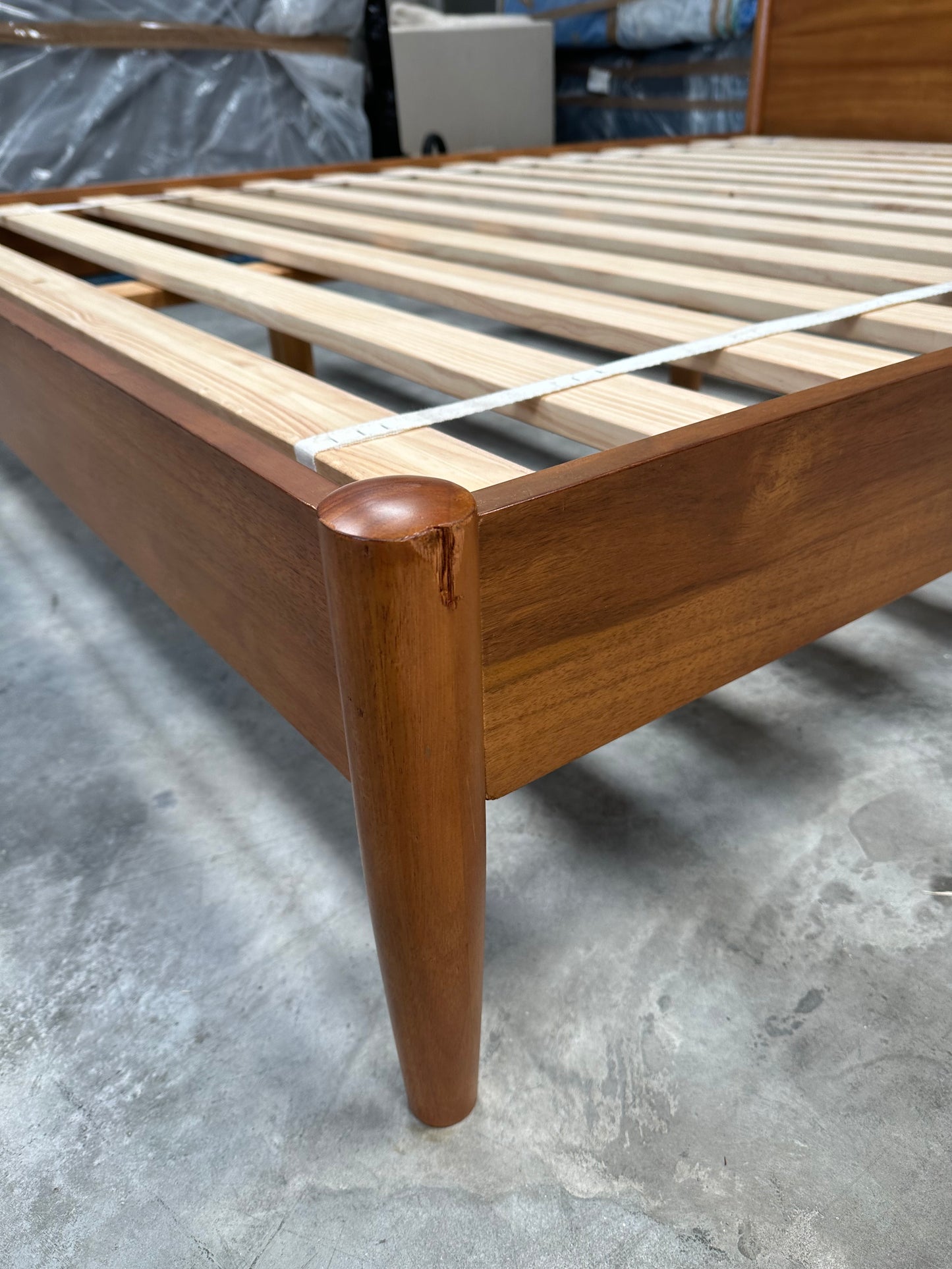 West Elm Mid-Century Wood Bed Frame, King, Acorn