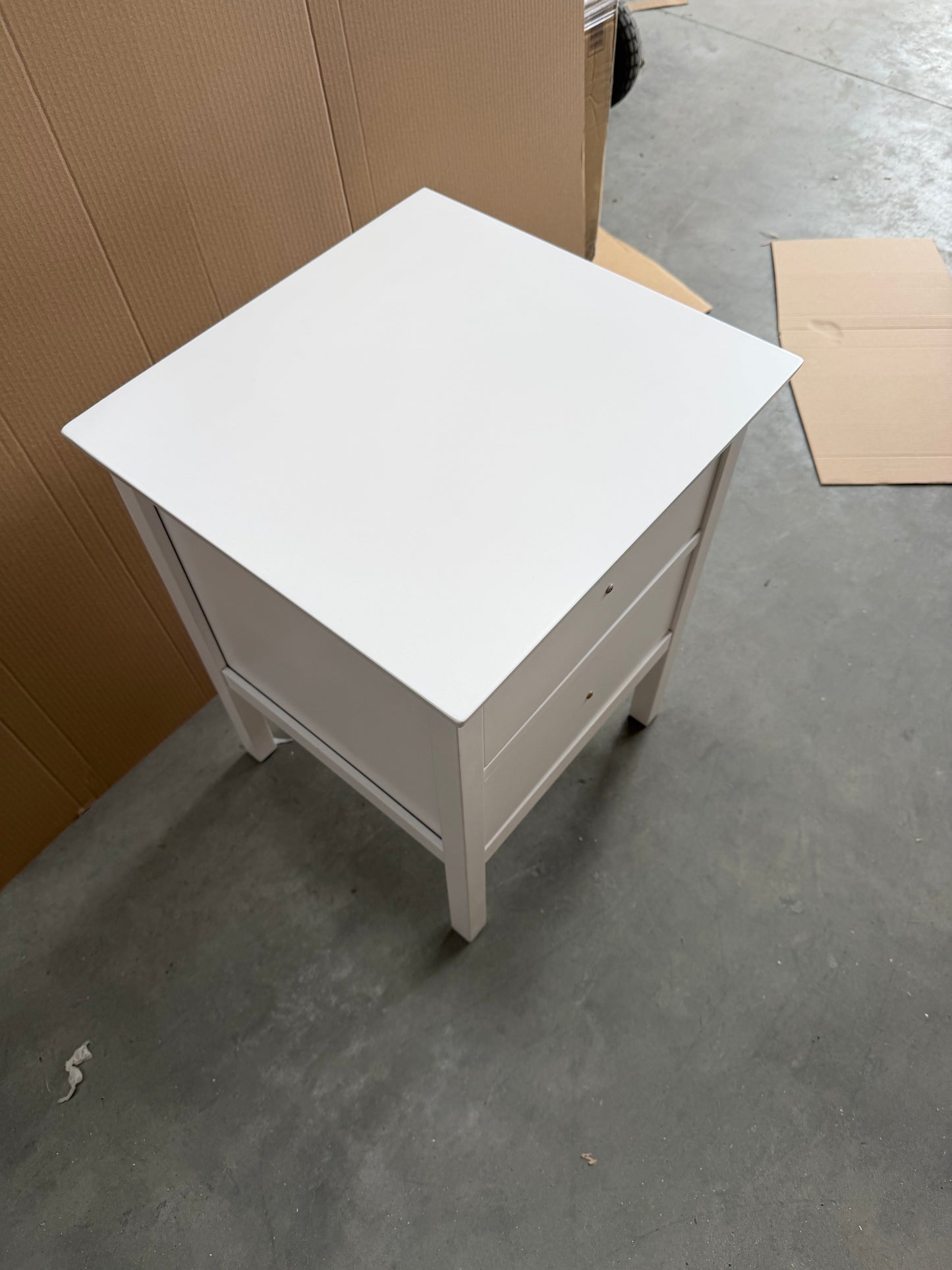 John Lewis Wilton 2 Drawer Bedside Cabinet White