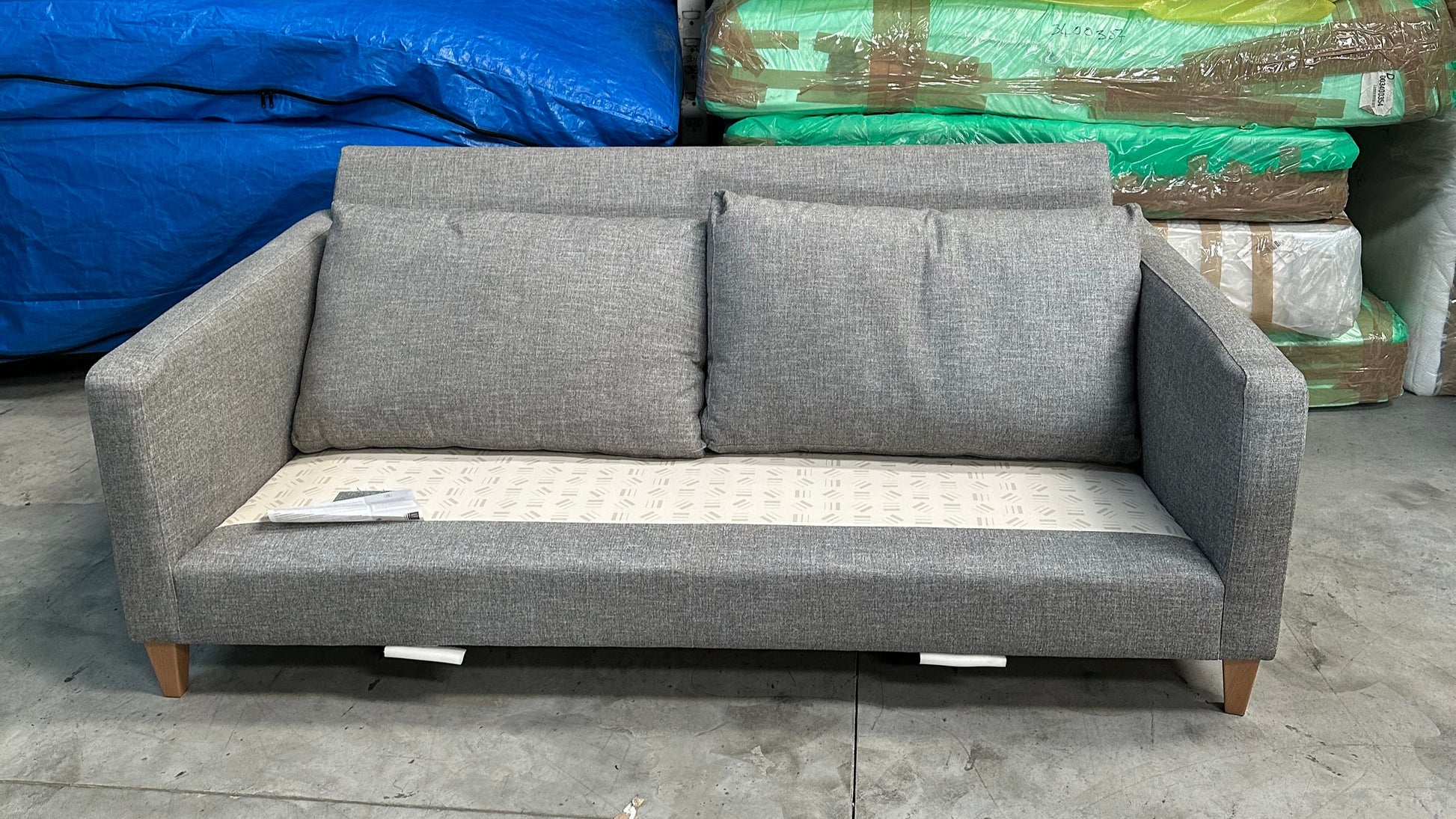 John Lewis Bailey II 3 Seater Sofa Aquaclean Mist - Missing Base Cushion