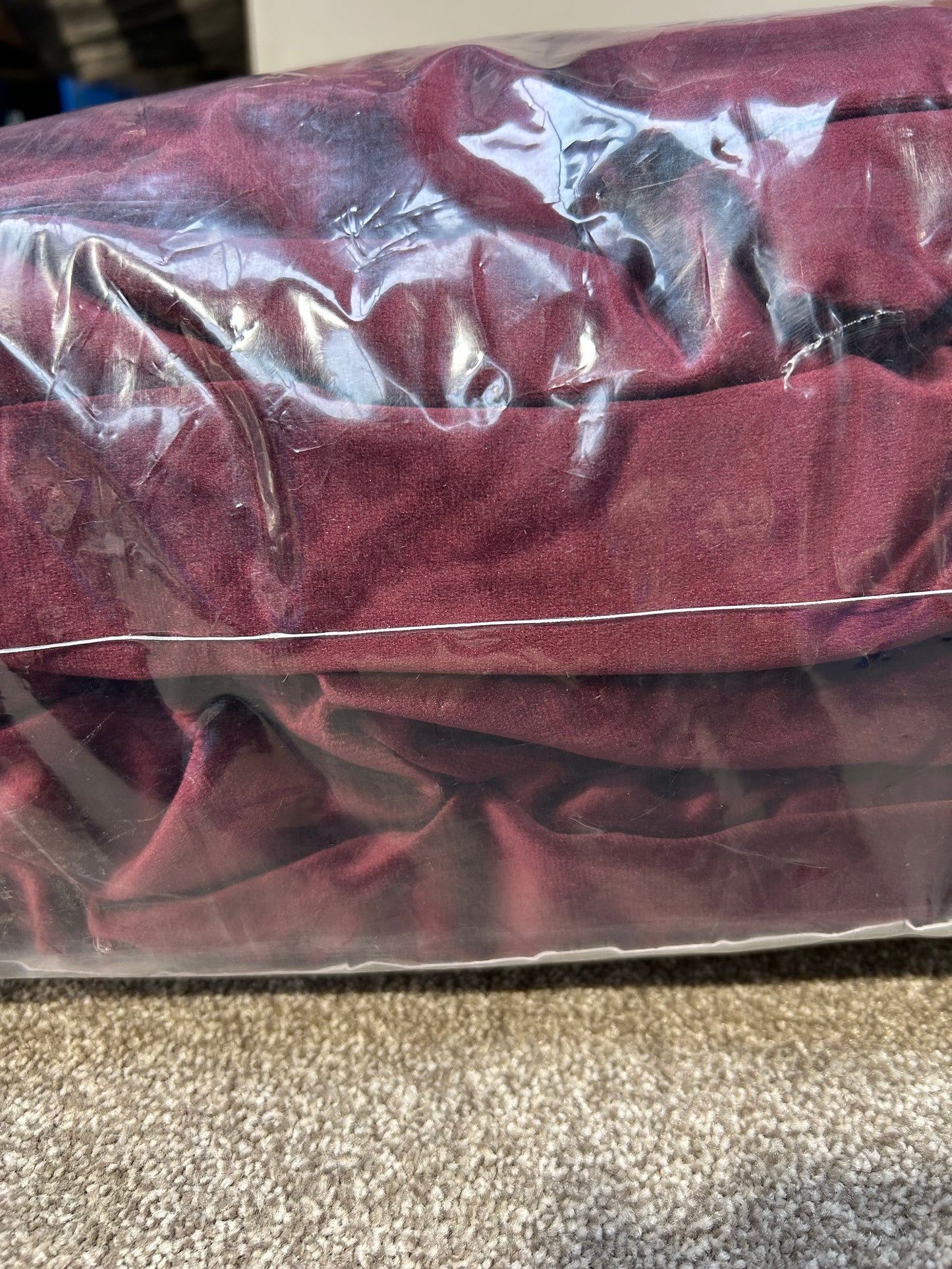 John Lewis Velvet Pair Lined Pencil Pleat Curtains, Damson, W167 x Drop 274cm