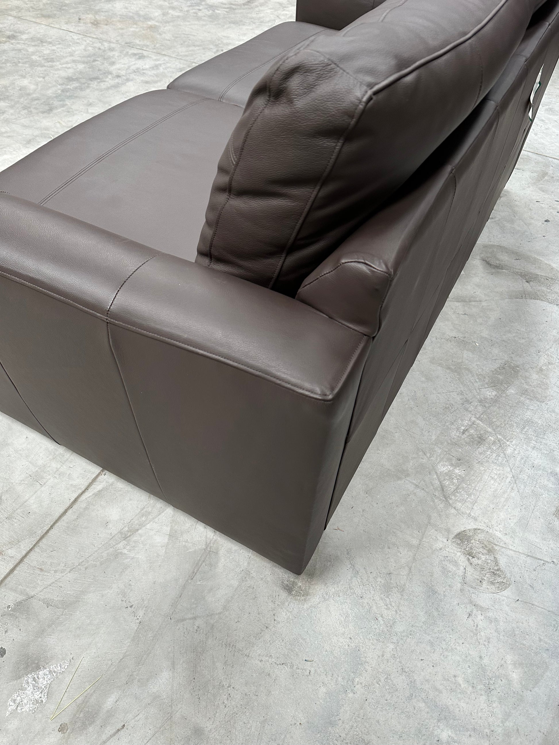 John Lewis Leather Oliver Medium 2 Seater Sofa Dark Chocolate