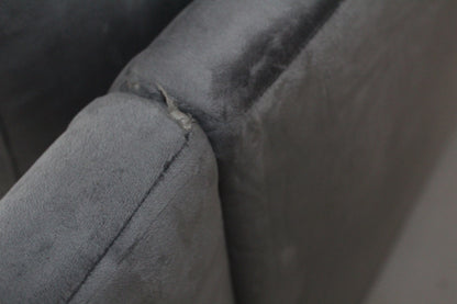 John Lewis Bailey II 4 Seater LHF Chaise End Sofa In velvet steel