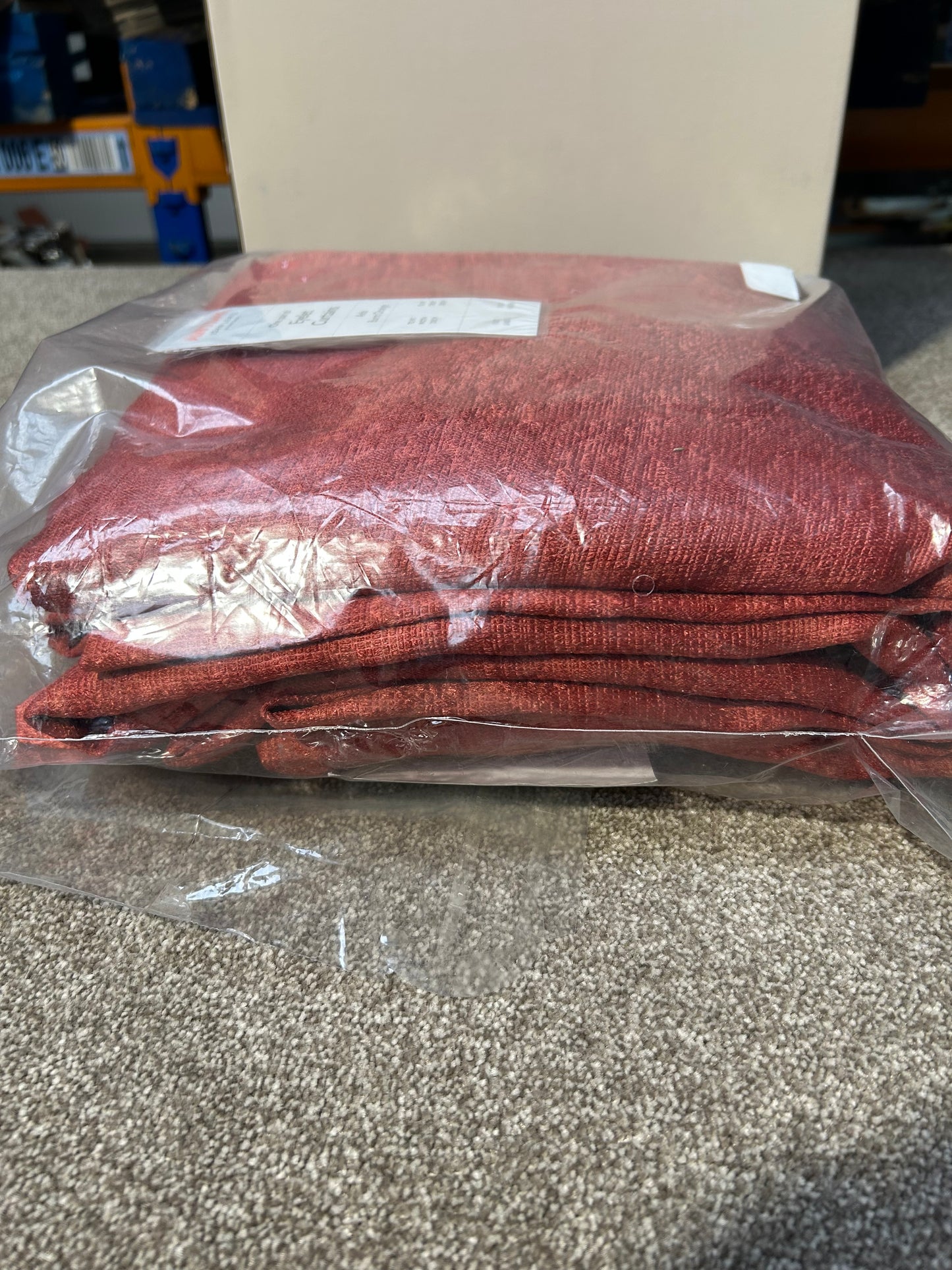 John Lewis Arlo Pair Lined Eyelet Curtains, Burnt Orange, W228 x Drop 228cm