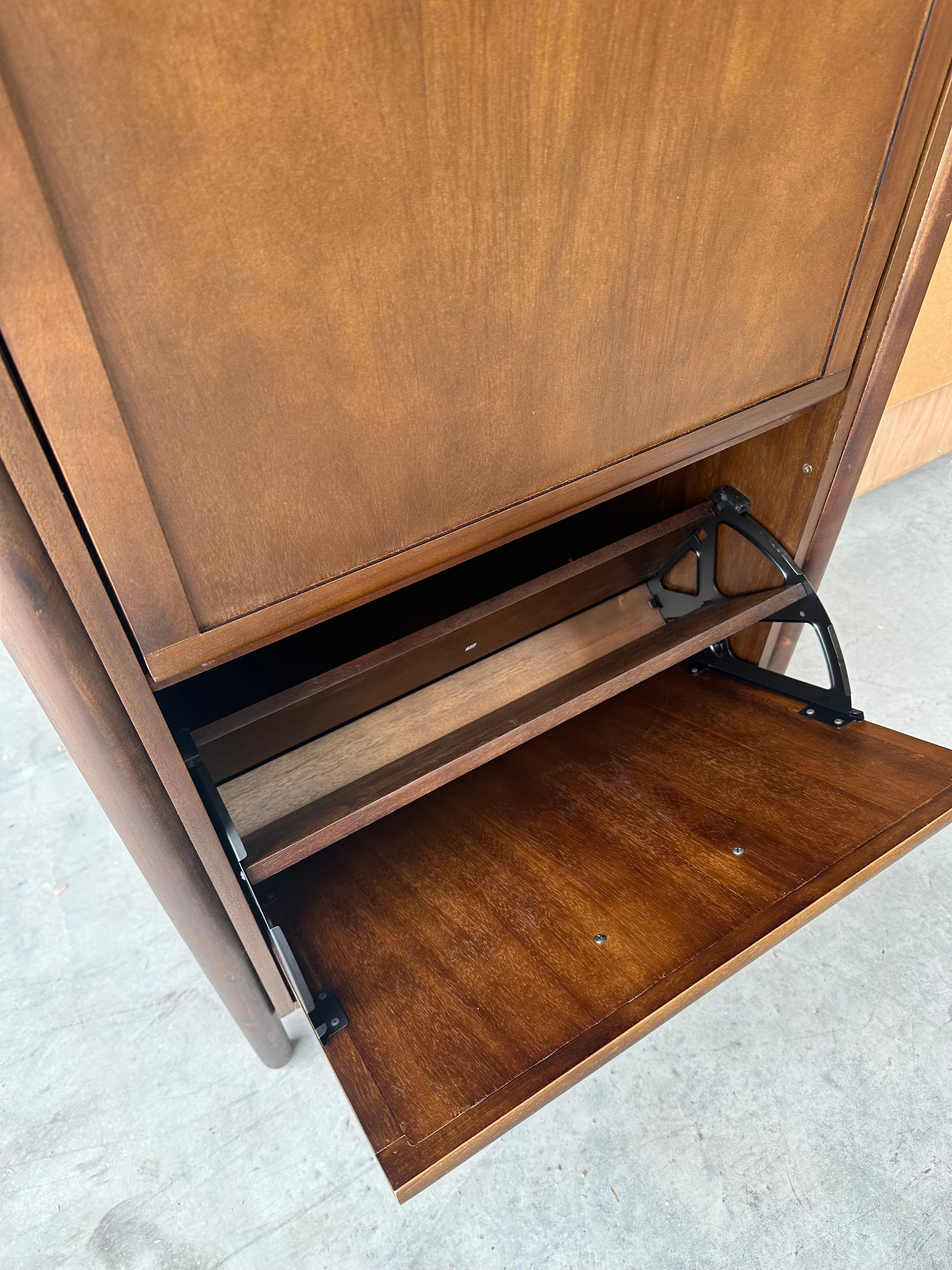 John Lewis Mid Century Shoe Cabinet, 2 Tier, Natural Honey