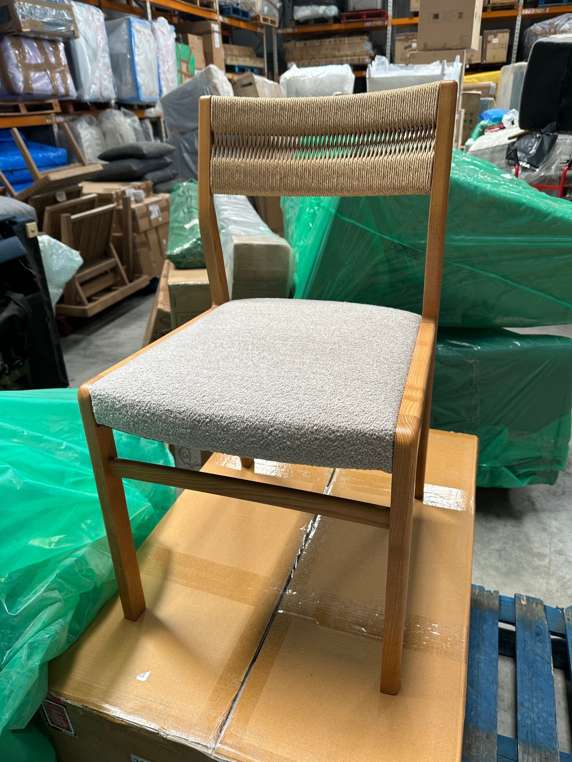 John Lewis – Wycombe Rope Chair, Cream Bouclé