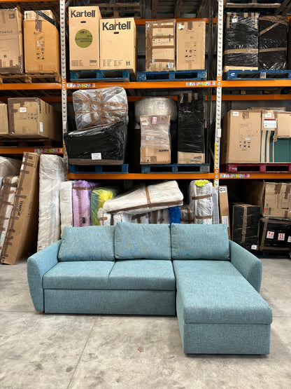 John Lewis Bailey II RHF Chaise End Sofabed Aquaclean Connie Teal