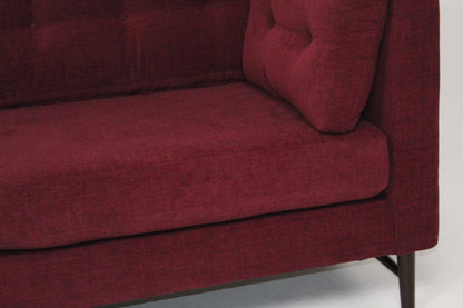 JOHN LEWIS BOOTH MEDIUM 2 SEATER SOFA IN A DEEP RED