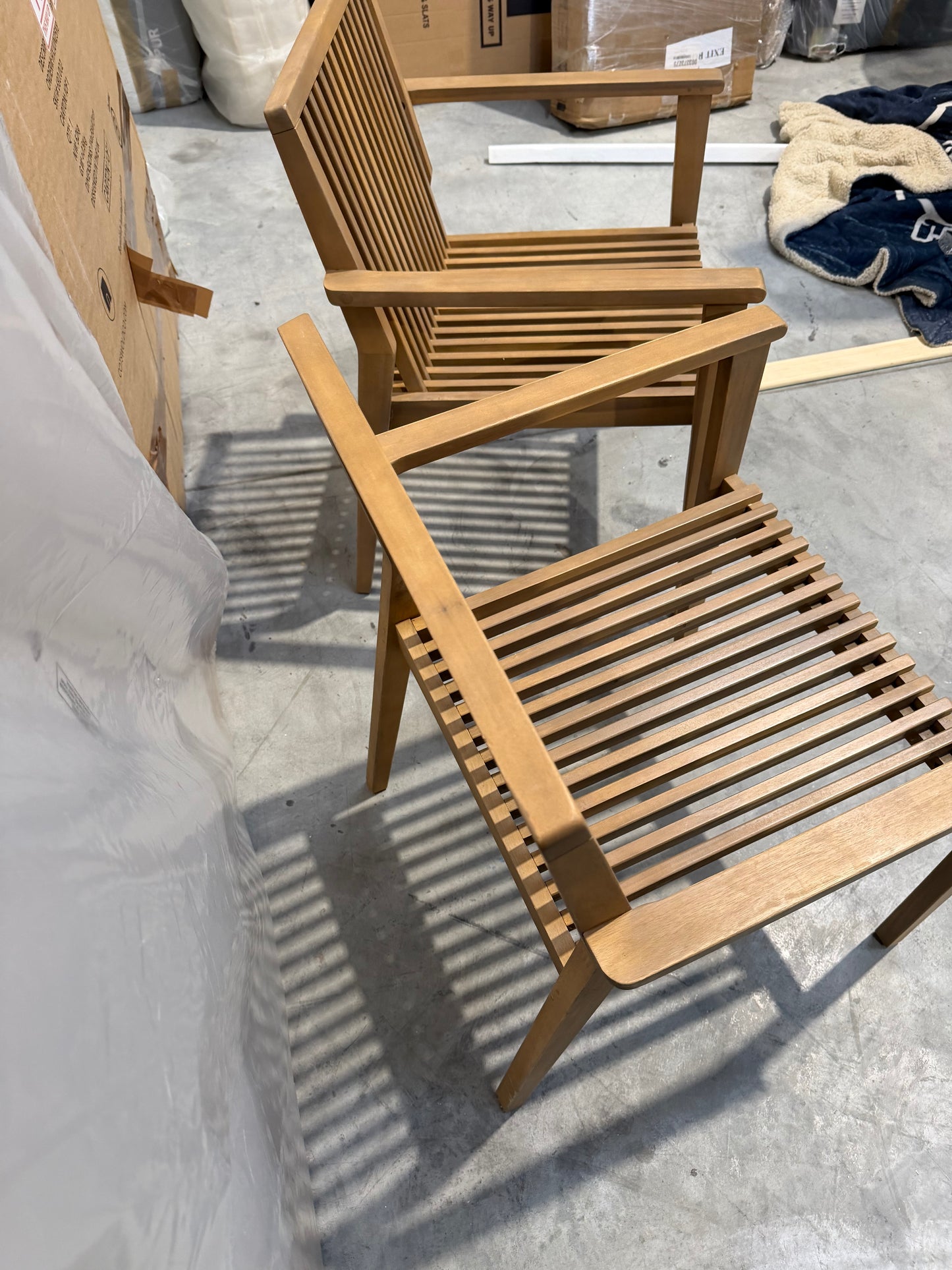 John Lewis Mona Garden Dining Chair, Set of 2, FSC-Certified Natural