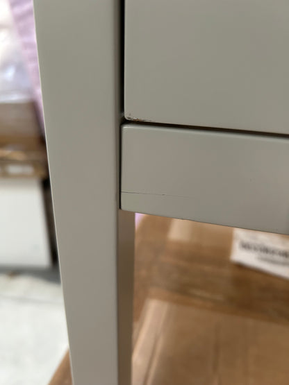 John Lewis Wilton 2 Drawer Bedside Cabinet, Linen