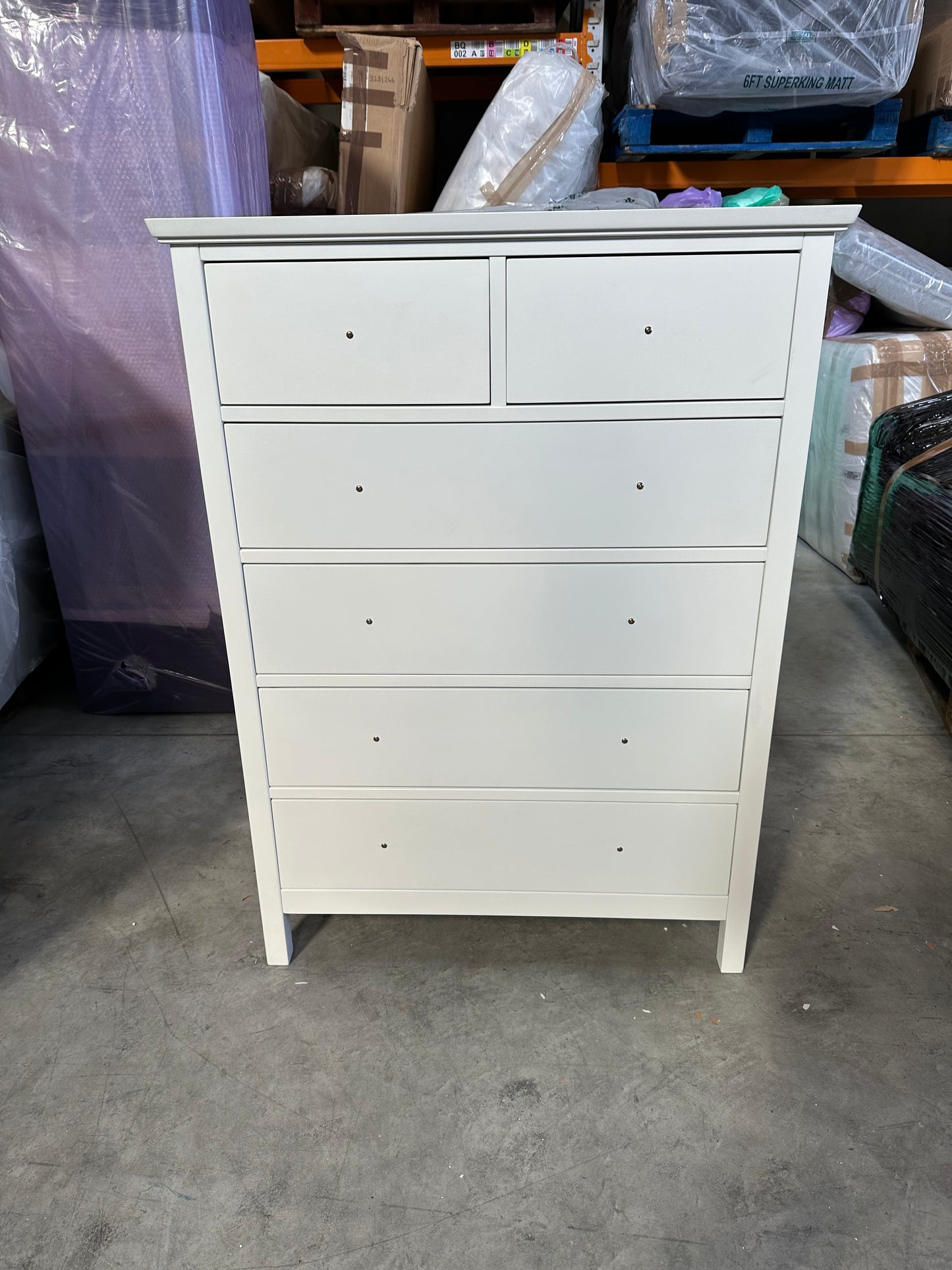 John Lewis ANYDAY Wilton 6 Drawer Chest White Storage