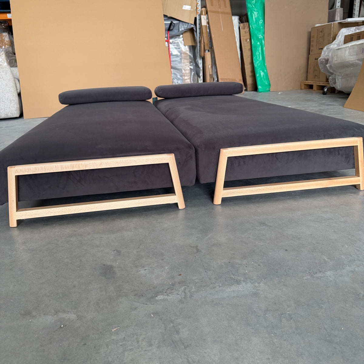 John Lewis Duplet Daybed Velvet Charcoal