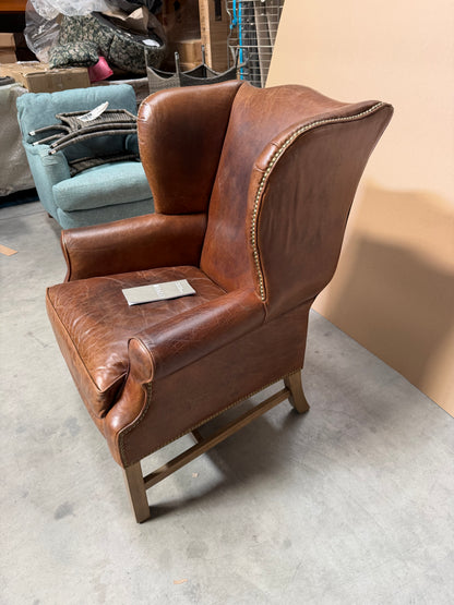 Halo Wing Leather Armchair, London Leather Cognac
