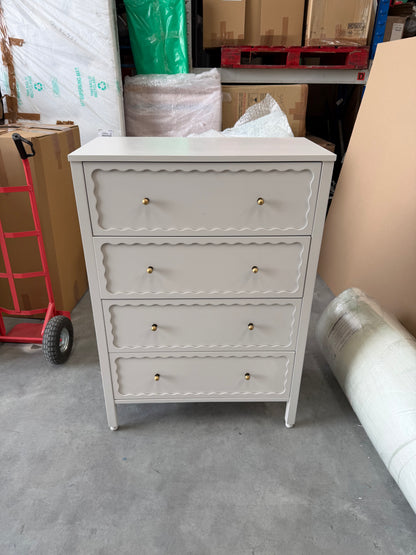 John Lewis Wave 4 Drawer Chest Greige Storage