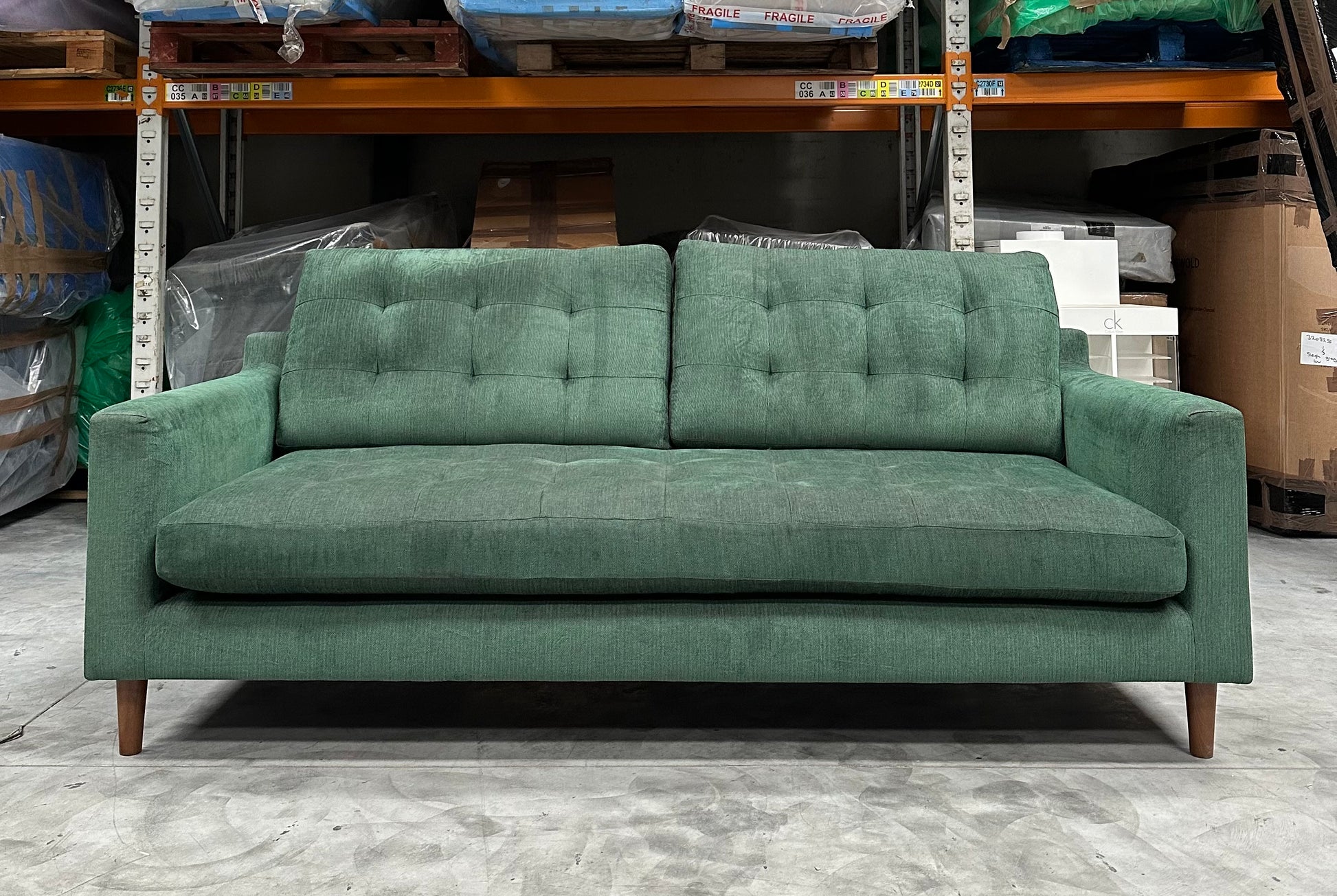 John Lewis Draper II Large 3 Seater Sofa, Dark Leg, Alpine Green