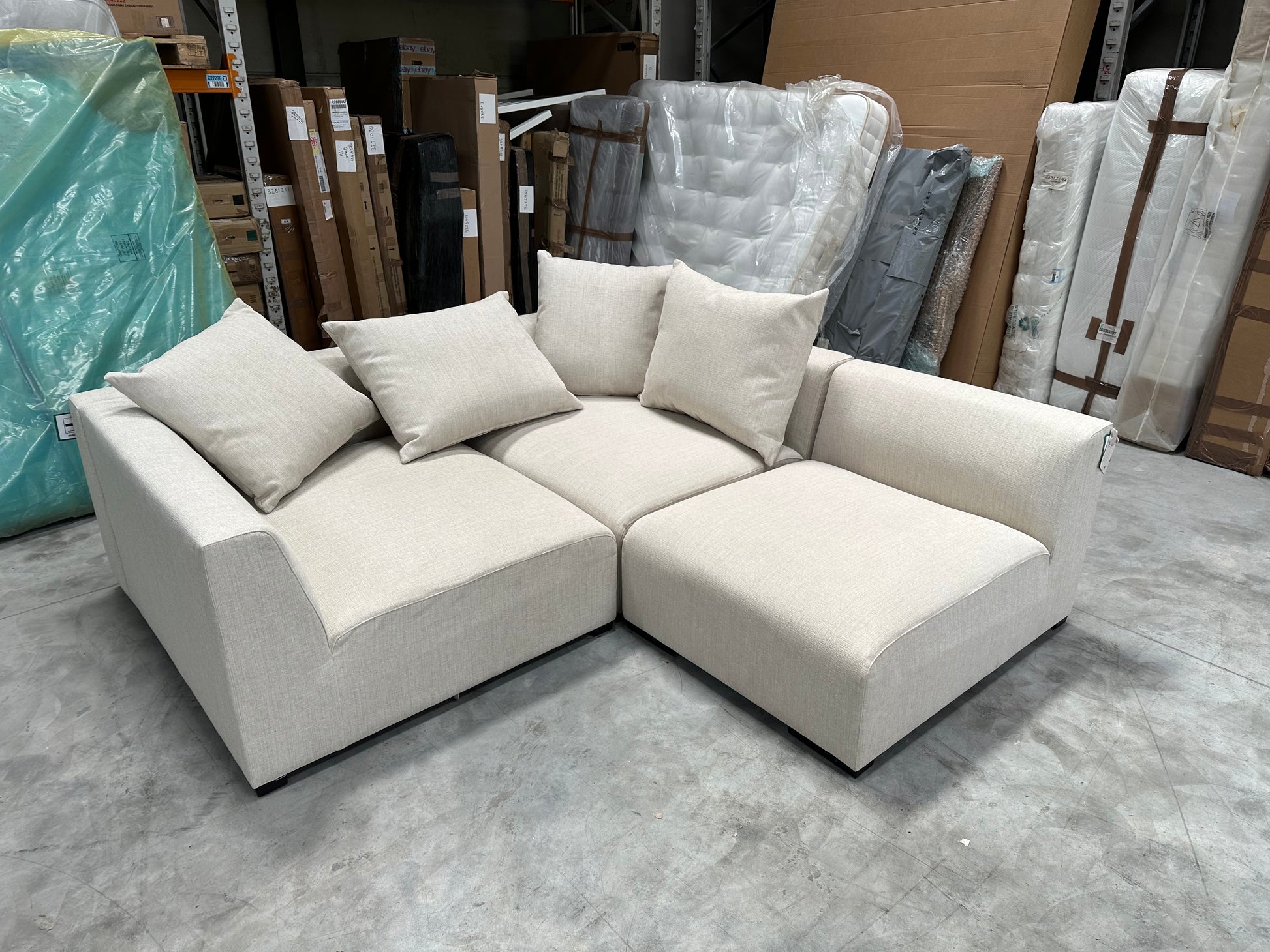 John Lewis Tokyo Medium RHF Corner Group Aquaclean Connie Natural