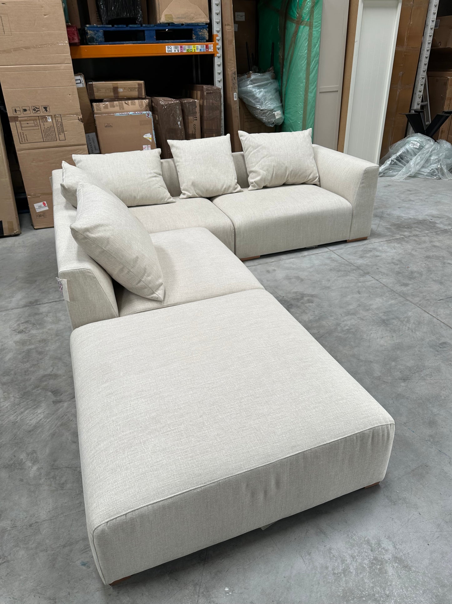 John Lewis Tokyo Grand 5+ Seater LHF Large Corner Aquaclean Connie Natural