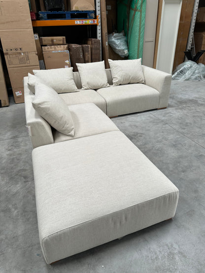 John Lewis Tokyo Grand 5+ Seater LHF Large Corner Aquaclean Connie Natural